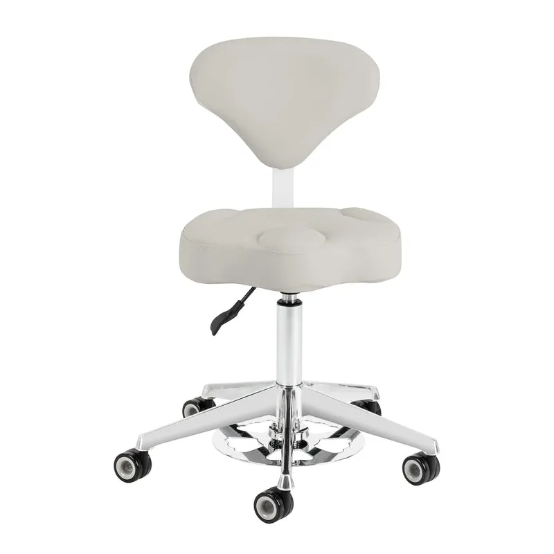 Sgabello Cosmetico Ergonomico con Sistema Bump-Up | 156-F (Grigio)