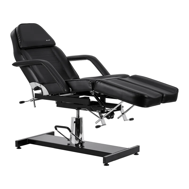 Poltrona Idraulica Pedicure Podologia Poggiapiedi Diviso | SILLON 210 (Nero)