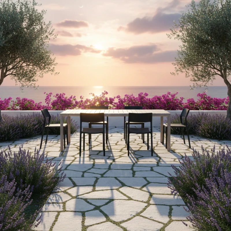 Set Tavolo "Tevere" Allungabile 150/210 cm con 6 Trill Bistrot "Made in Italy"