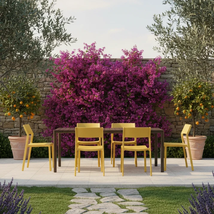 Set Tavolo "Tevere" Allungabile 210/280 cm con 6 sedie Trill Bistrot "Made in Italy"