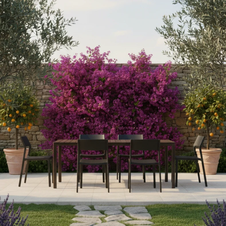 Set Tavolo "Tevere" Allungabile 210/280 cm con 6 sedie Trill Bistrot "Made in Italy"