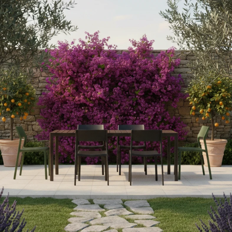 Set Tavolo "Tevere" Allungabile 210/280 cm con 6 sedie Trill Bistrot "Made in Italy"