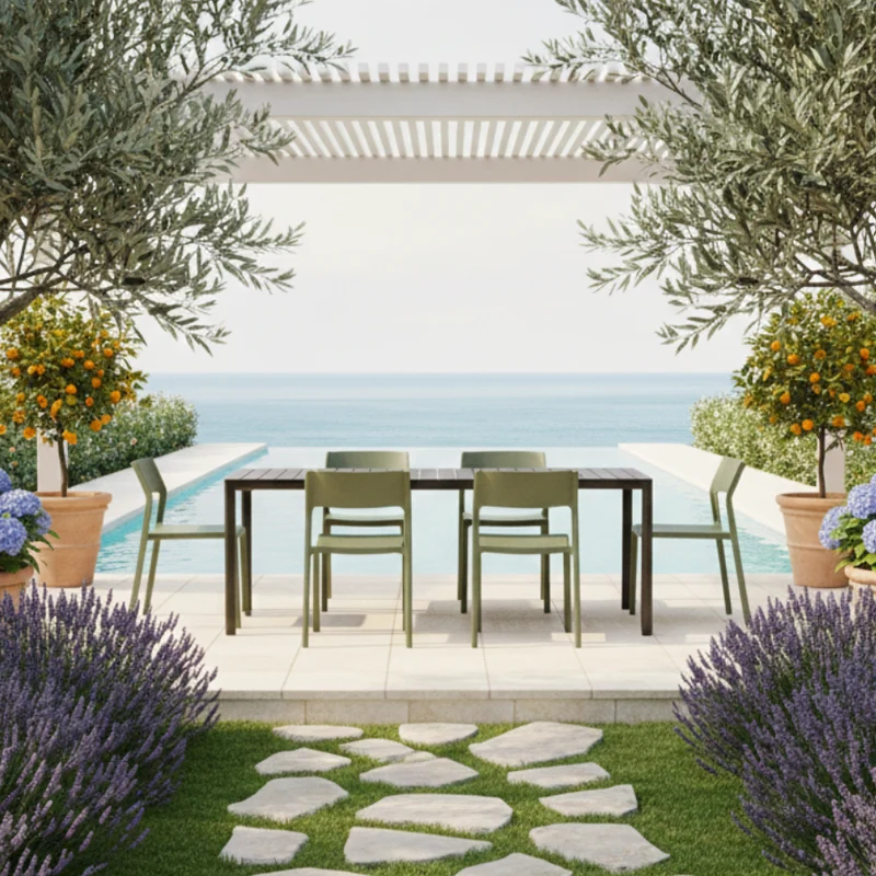 Set Tavolo "Tevere" Allungabile 210/280 cm con 6 sedie Trill Bistrot "Made in Italy"