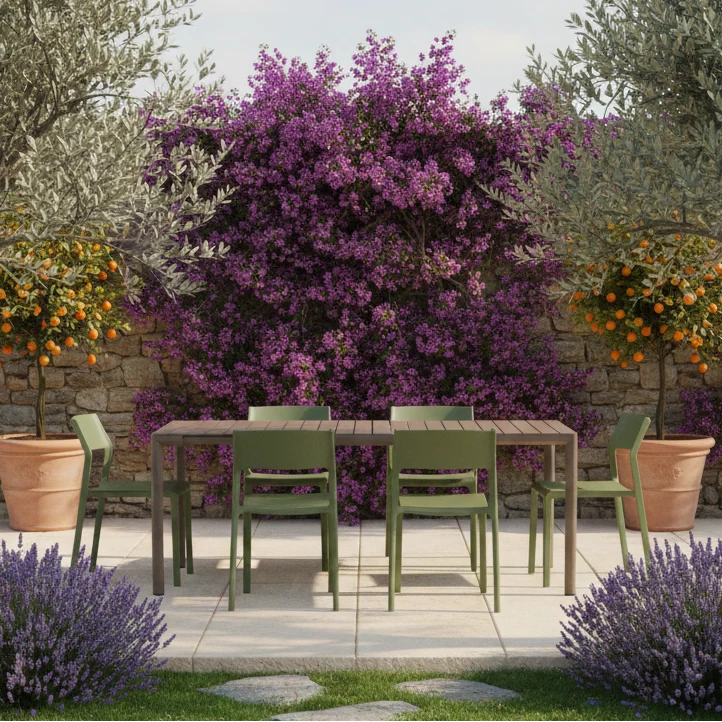 Set Tavolo "Tevere" Allungabile 210/280 cm con 6 sedie Trill Bistrot "Made in Italy"