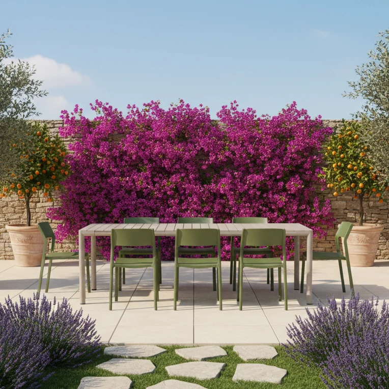 Set Tavolo "Tevere" Allungabile 210/280 cm con 6 sedie Trill Bistrot "Made in Italy"