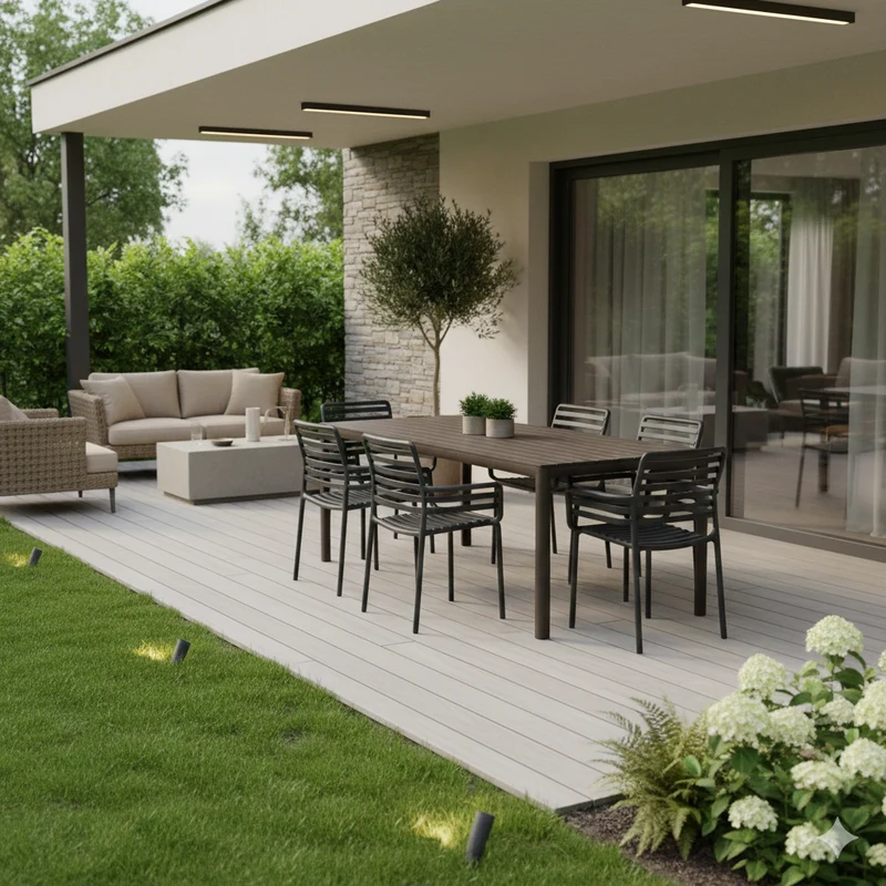 Set Tavolo "Tevere" Allungabile 210/280 cm con 6 sedie Doga "Made in Italy"