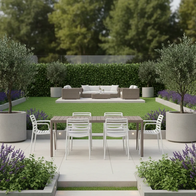 Set Tavolo "Tevere" Allungabile 210/280 cm con 6 sedie Doga "Made in Italy"