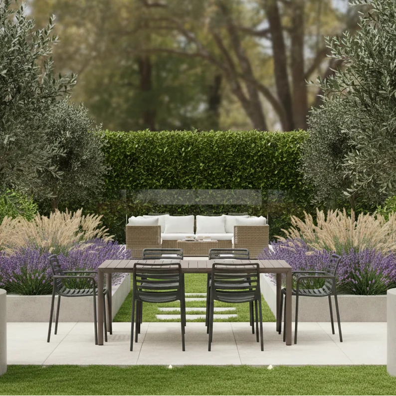 Set Tavolo "Tevere" Allungabile 210/280 cm con 6 sedie Doga "Made in Italy"