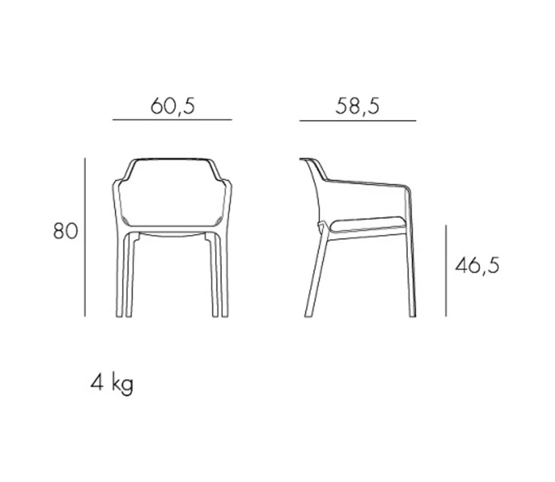 Set tavolo Rio allungabile 140-210 con 8 sedie Net per esterno e giardino