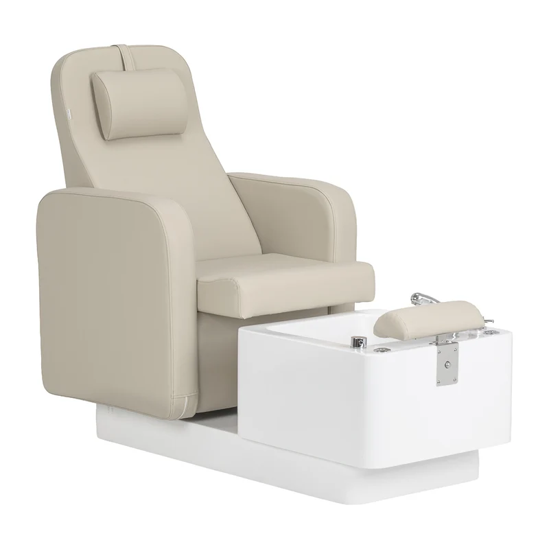 Poltrona Pedicure SPA con Vasca Illuminata | ELYSIA (Crema)