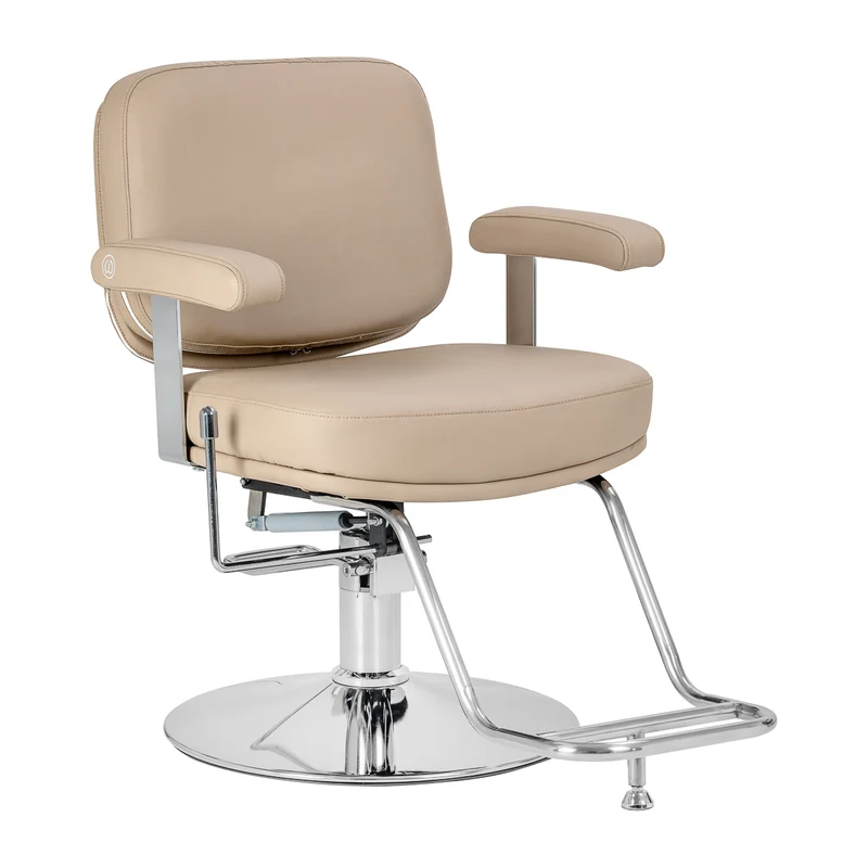 Poltrona da Parrucchiere Idraulica Minimalista | ASTRA PLUS (Beige)