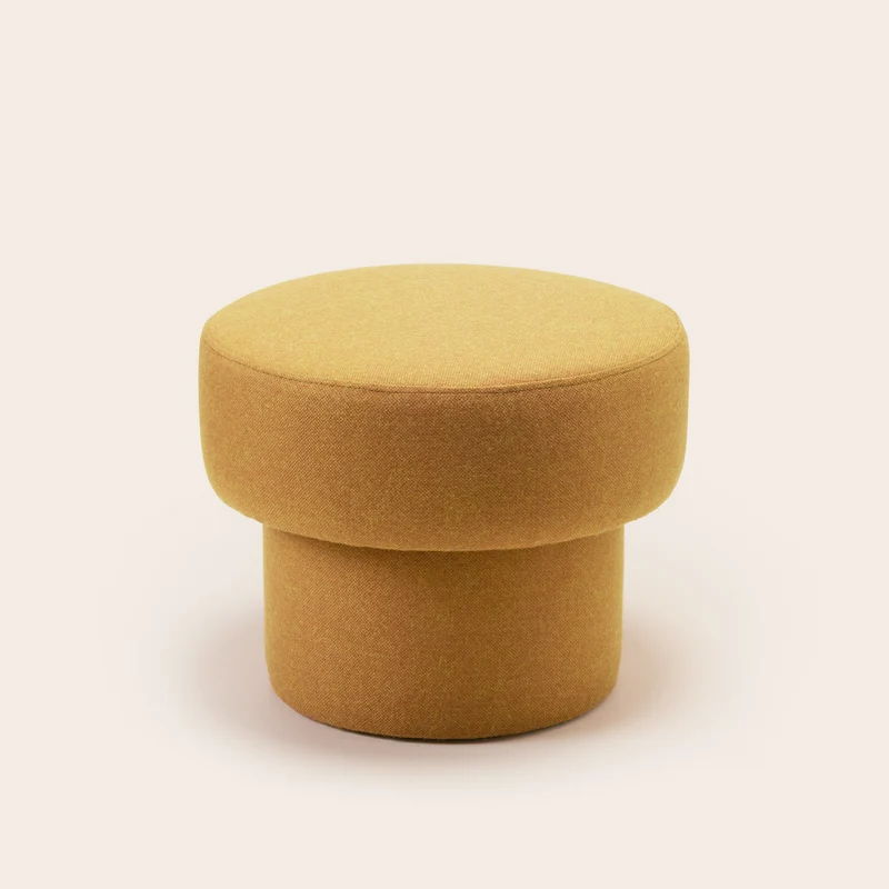 Pouf POPPIE marcelo ocre jaune