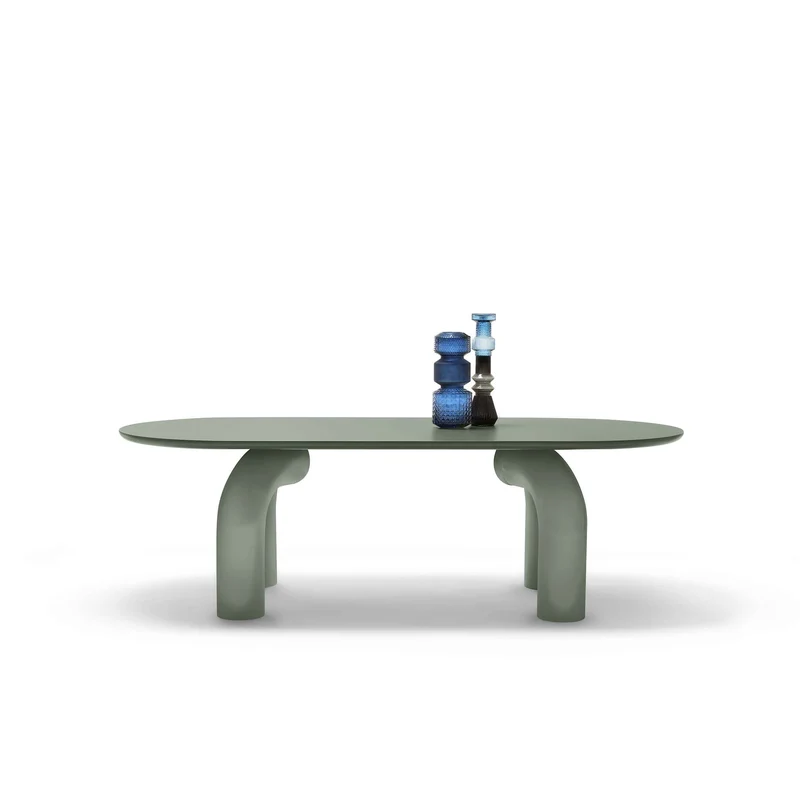 Wood Oval Dining Table ELEPHANTE by Marcantonio for Mogg