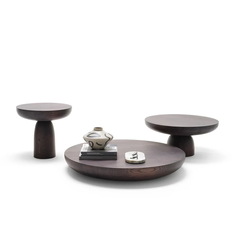 Wood Round Coffee Table OLO WOOD & COLOURS by Antonio Facco for Mogg