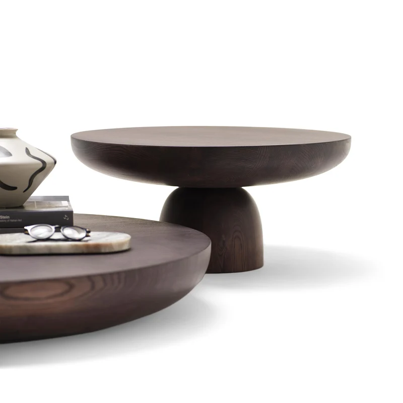 Wood Round Coffee Table OLO WOOD & COLOURS by Antonio Facco for Mogg