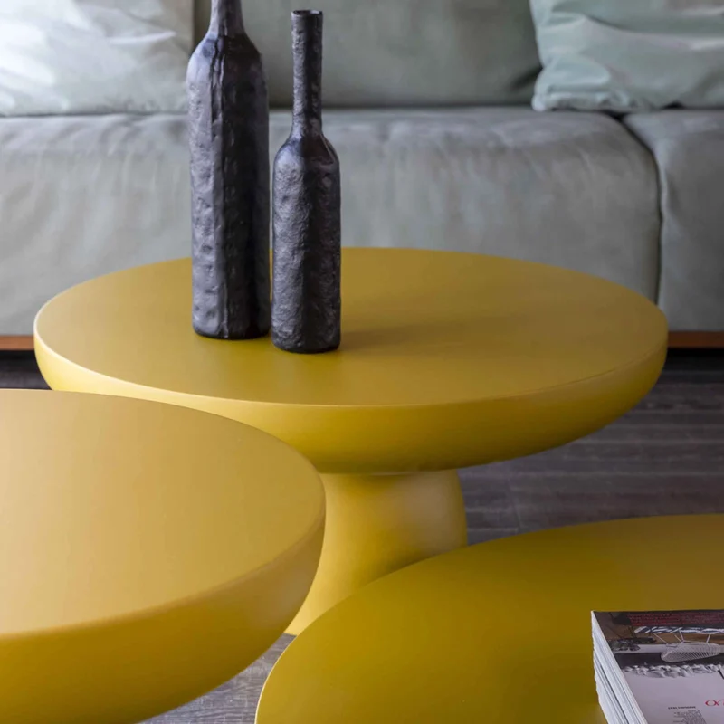Wood Round Coffee Table OLO WOOD & COLOURS by Antonio Facco for Mogg