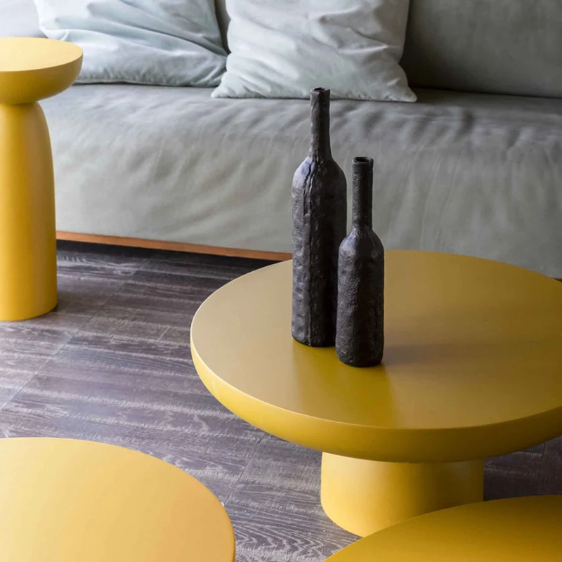 Wood Round Coffee Table OLO WOOD & COLOURS by Antonio Facco for Mogg