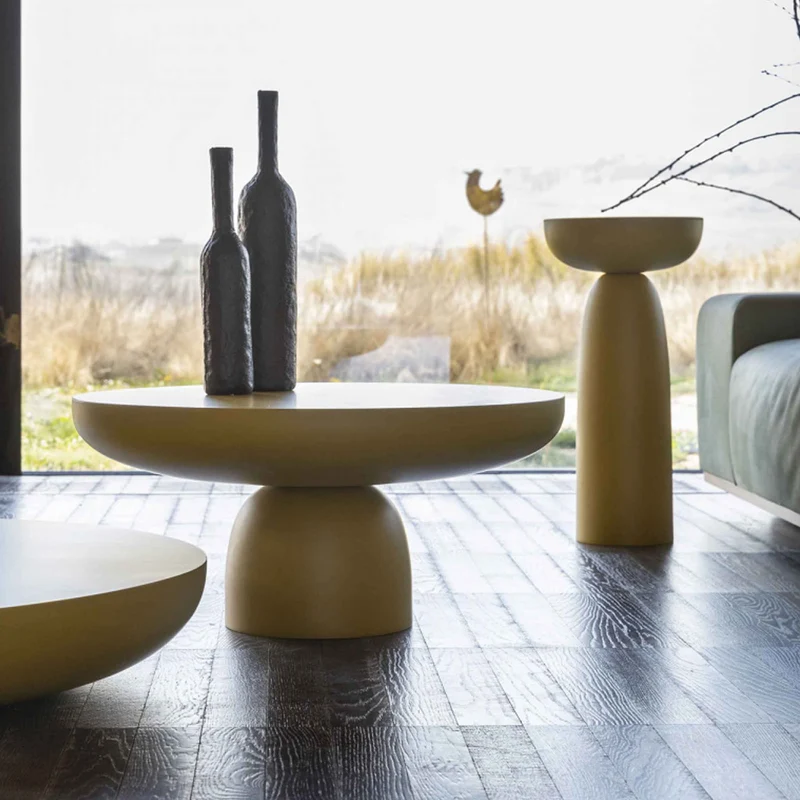 Wood Round Coffee Table OLO WOOD & COLOURS by Antonio Facco for Mogg