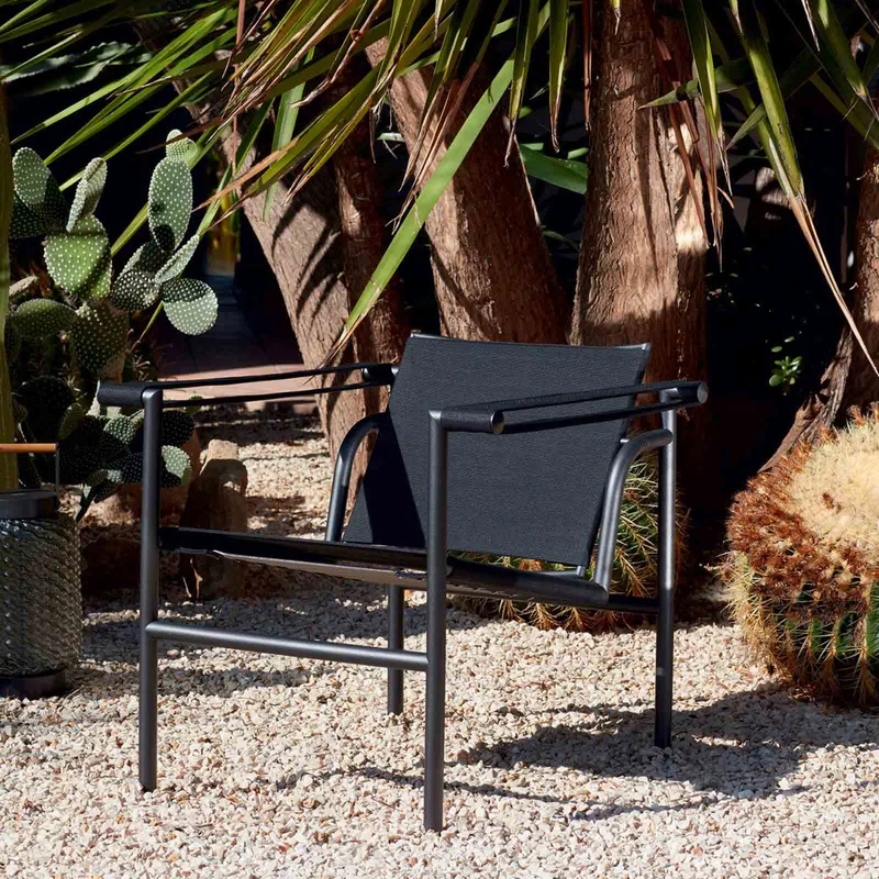 Outdoor Armchair - "1, Fauteuil à dossier basculant", designed by Charlotte Perriand, Le Corbusier, Pierre Jeanneret for Cassina