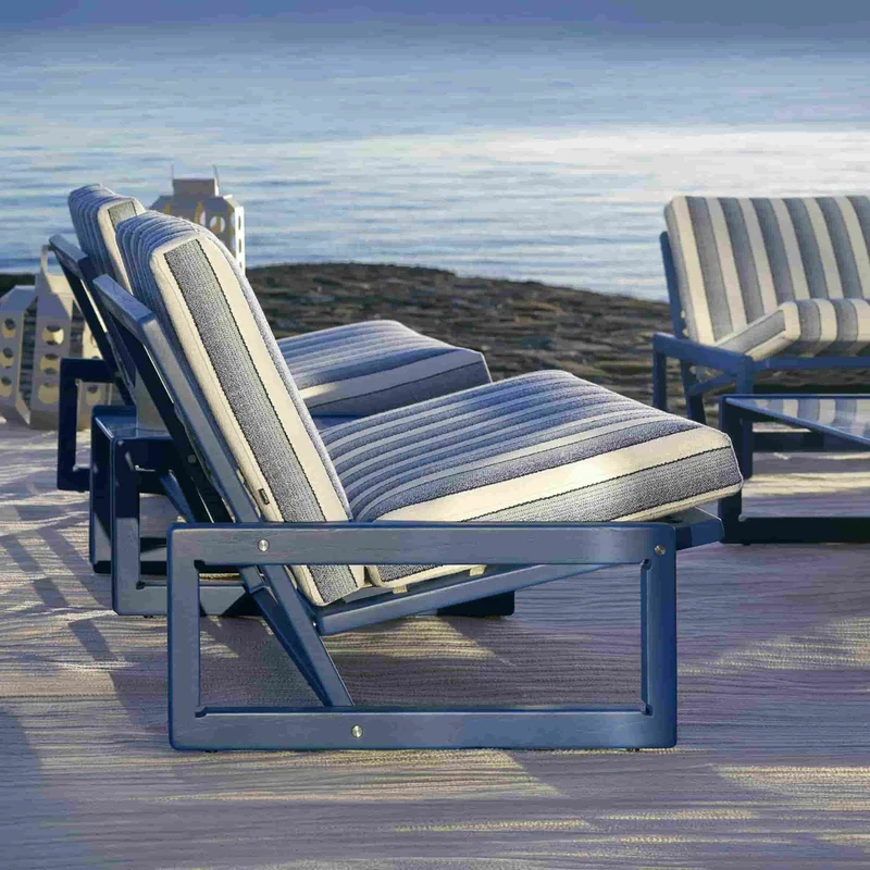 Iroko Wood Outdoor Armchair CARLOTTA, designed by Afra & Tobia Scarpa for Cassina