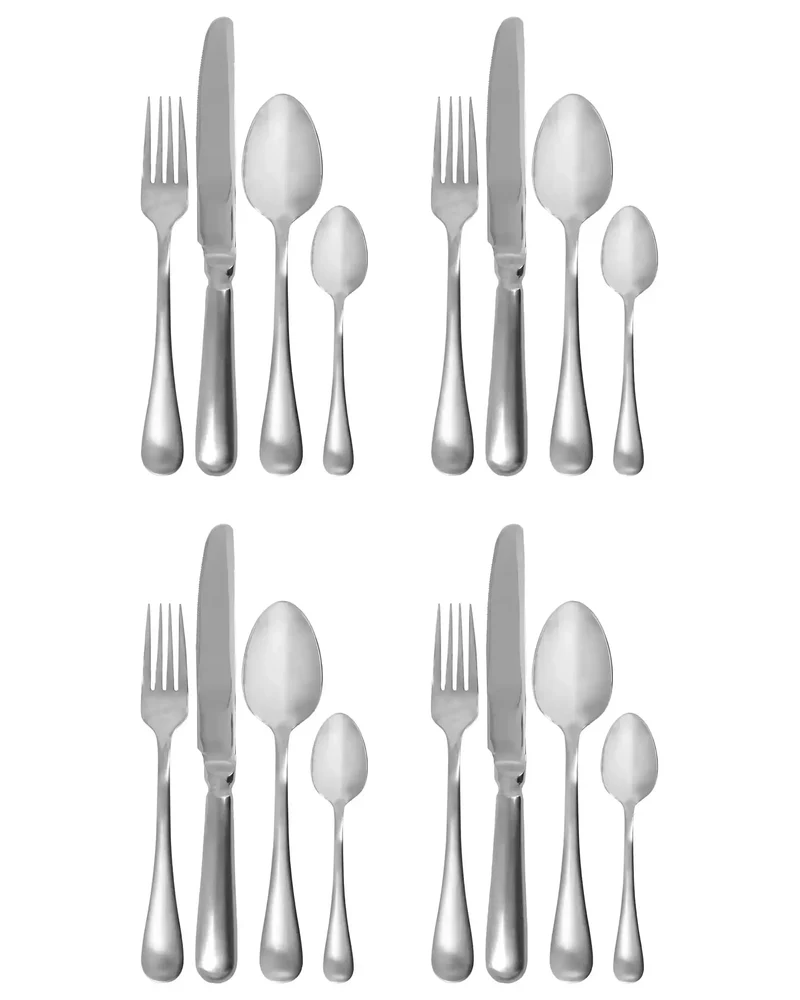 Bestekset Brush zilver - 16 delig