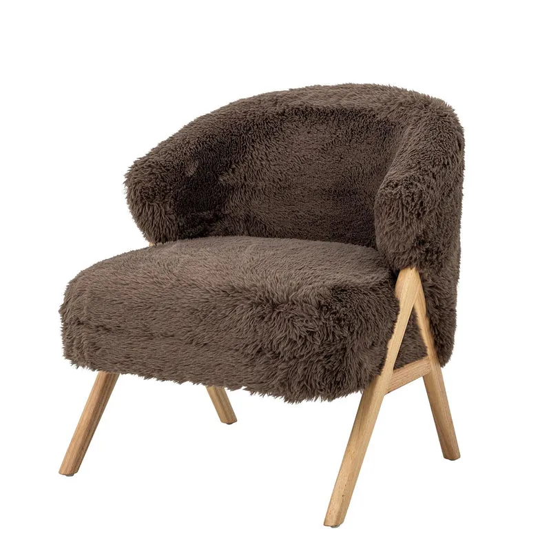 Camino Loungesessel, Braun, FSC®100%, Gummibaumholz
