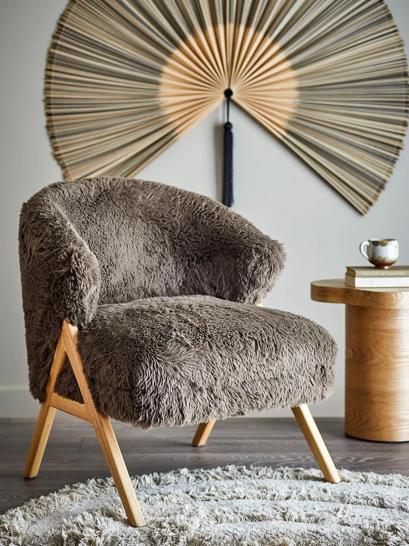 Camino Loungesessel, Braun, FSC®100%, Gummibaumholz