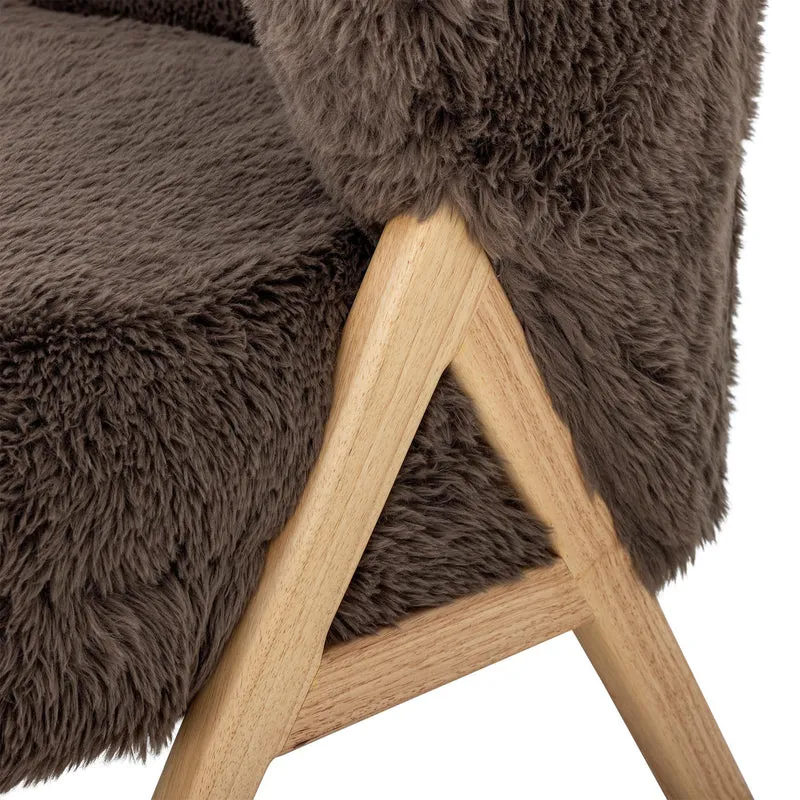 Camino Loungesessel, Braun, FSC®100%, Gummibaumholz