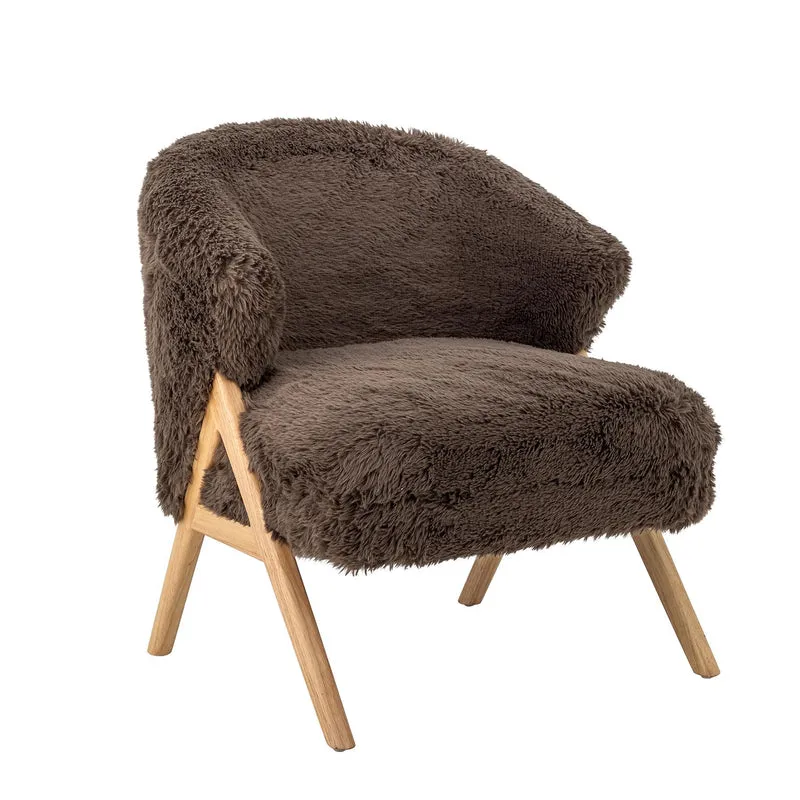 Camino Loungesessel, Braun, FSC®100%, Gummibaumholz