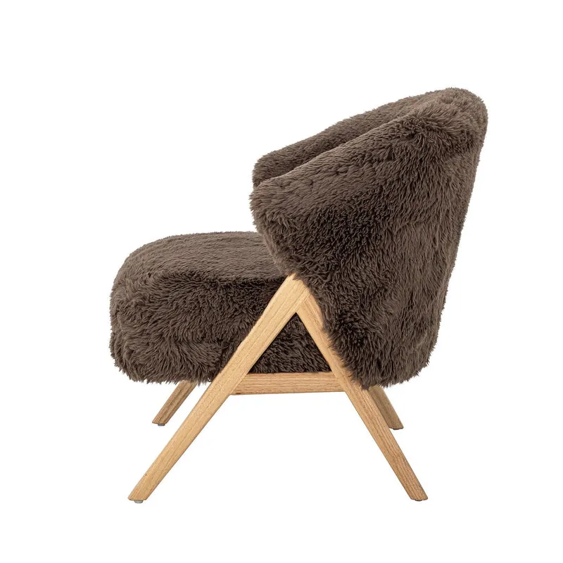 Camino Loungesessel, Braun, FSC®100%, Gummibaumholz
