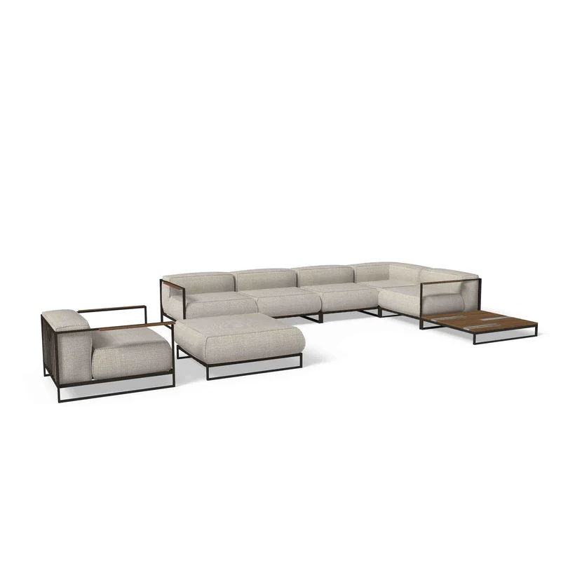 Outdoor Fabric Corner Sectional Sofa with Coffee Table CASILDA by Ramón Esteve for Talenti