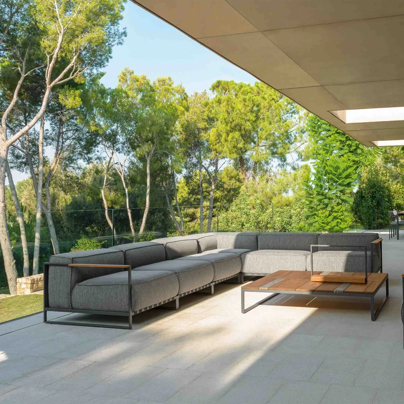 Outdoor Fabric Corner Sectional Sofa CASILDA by Ramón Esteve for Talenti