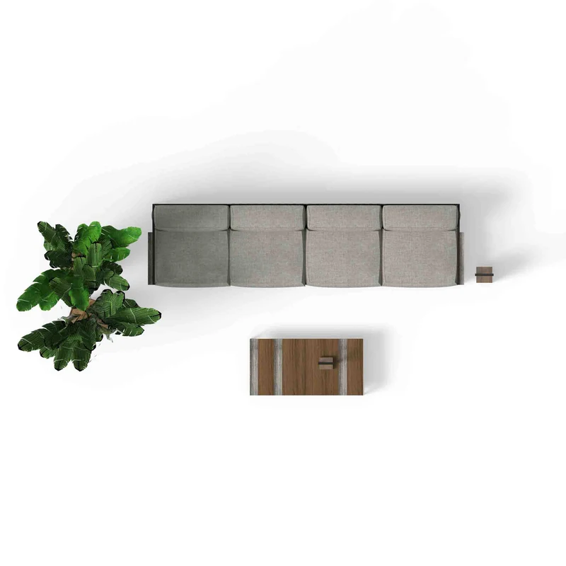 Outdoor Fabric Four-Seater Sectional Sofa CASILDA by Ramón Esteve for Talenti