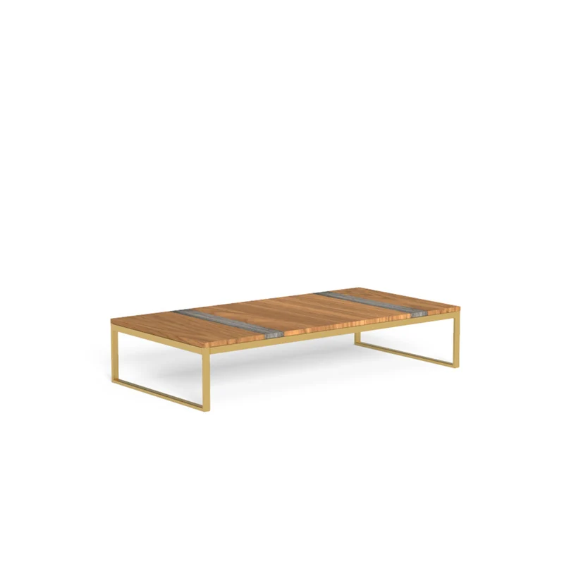 Outdoor Wood and Steel Coffee Table CASILDA by Ramón Esteve for Talenti