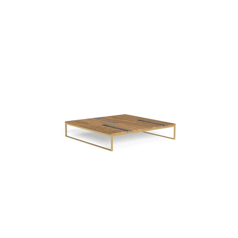 Outdoor Wood and Steel Coffee Table CASILDA by Ramón Esteve for Talenti