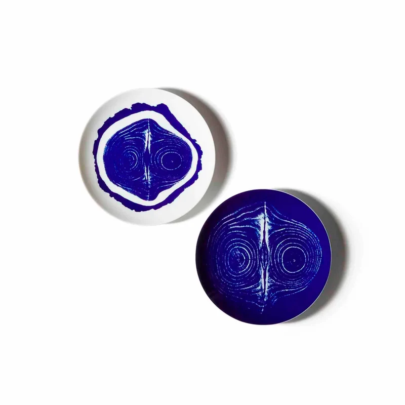 Porcelain Dessert Plate Set TRONC, designed by Richard Ginori for Cassina