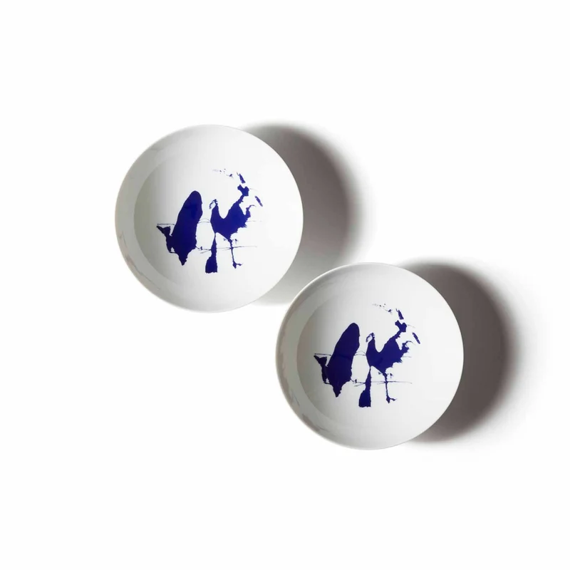Porcelain Soup Plate Set NEIGE, designed by Richard Ginori for Cassina