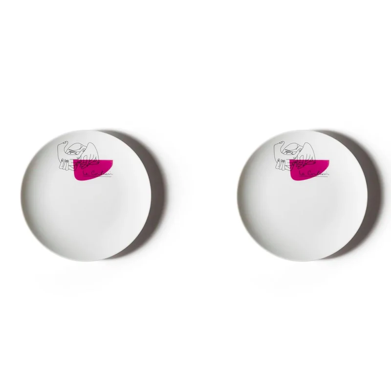 Porcelain Dessert Plate Set SERVICE PRUNIER, designed by Richard Ginori for Cassina