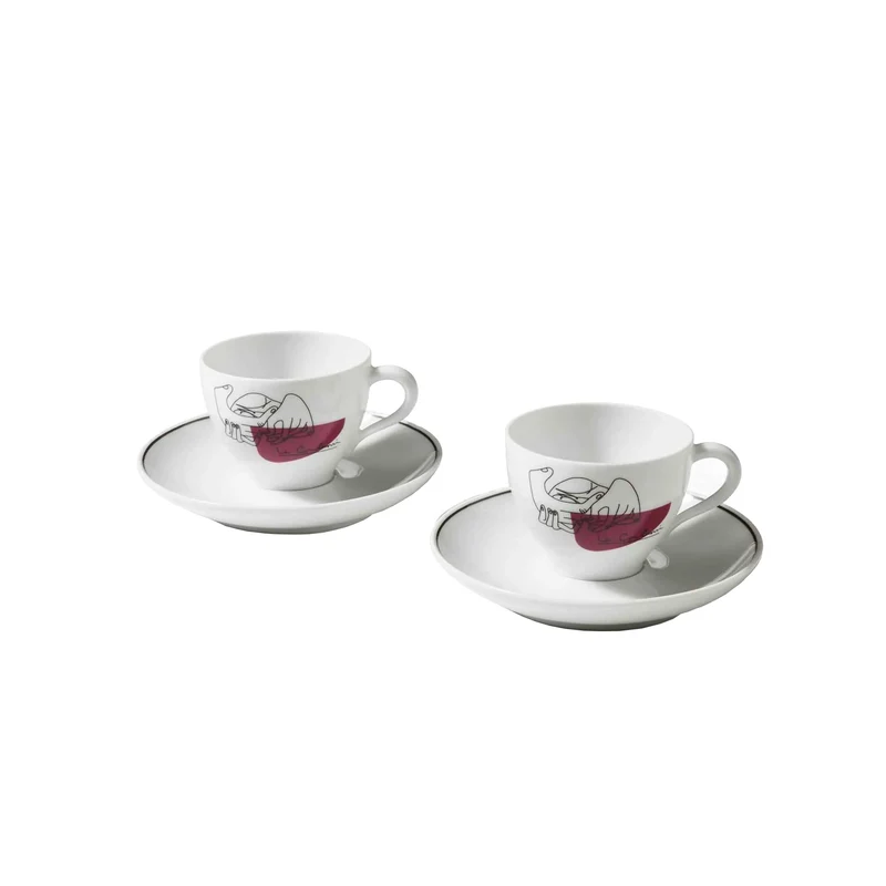 Porcelain Coffee Set SERVICE PRUNIER, designed by Richard Ginori for Cassina