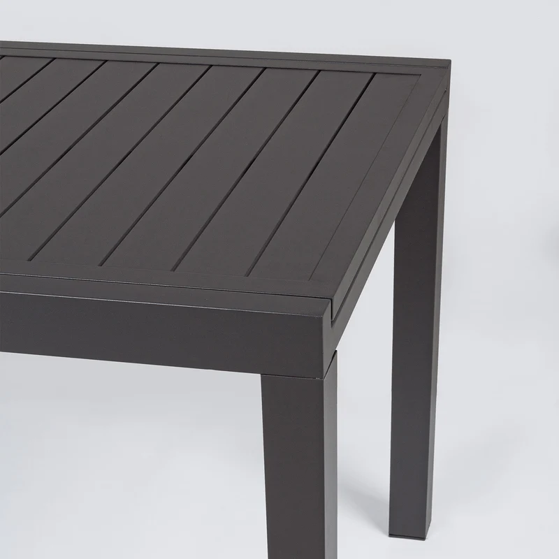 Tavolo allungabile Antracite "Tenerife" in alluminio dogato da esterno per giardino 160/240 x 90 cm