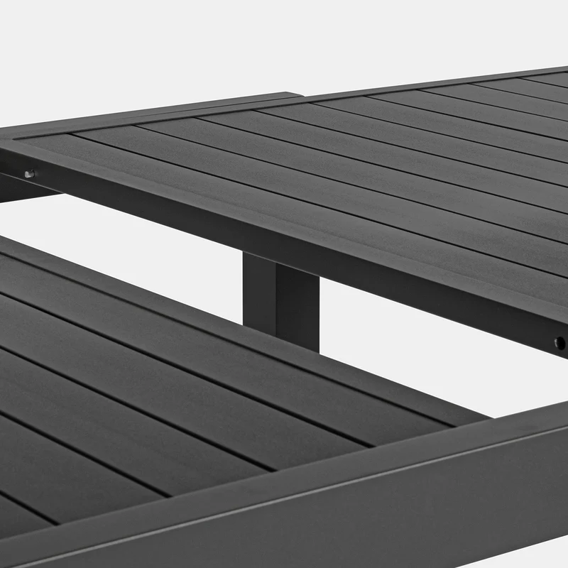 Tavolo allungabile Antracite "Tenerife" in alluminio dogato da esterno per giardino 160/240 x 90 cm