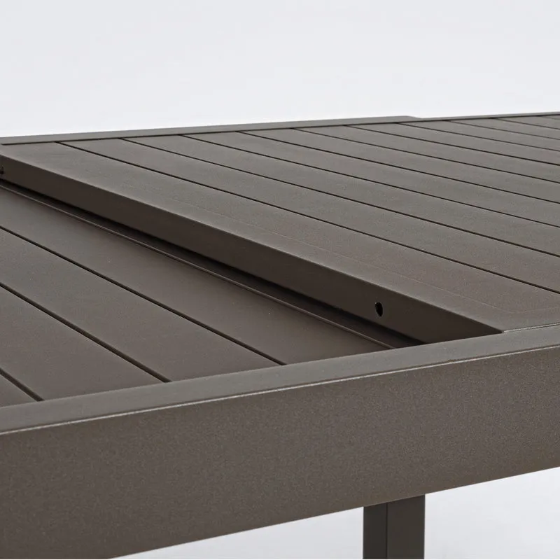 Tavolo allungabile Antracite "Tenerife" in alluminio dogato da esterno per giardino 160/240 x 90 cm