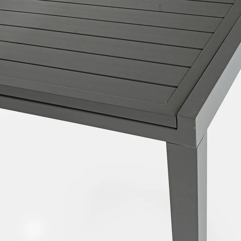 Tavolo allungabile Antracite "Tenerife" in alluminio dogato da esterno per giardino 160/240 x 90 cm