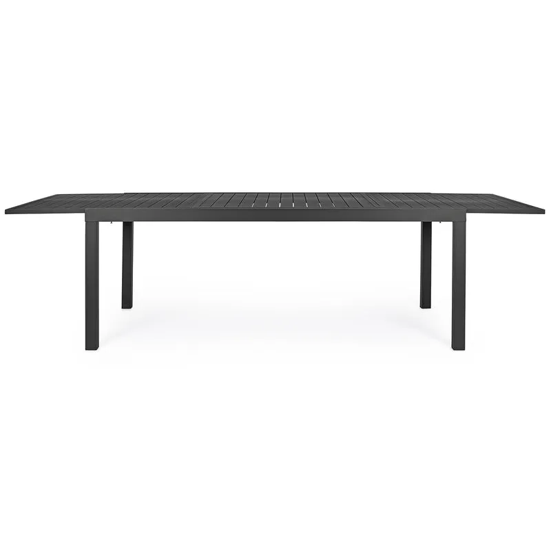 Tavolo allungabile Antracite "Tenerife" in alluminio dogato da esterno per giardino 160/240 x 90 cm