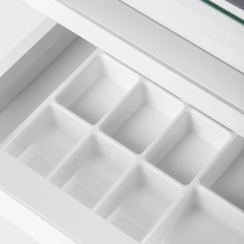 Carrello con Sterilizzatore UV e Ripiano in Vetro per Centro Estetico Podologia | 984 bianco