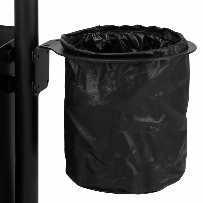 Tavolino di Servizio per Tatuatori Regolabile con Vassoio in Acciaio | PRO INK 716C (Nero)