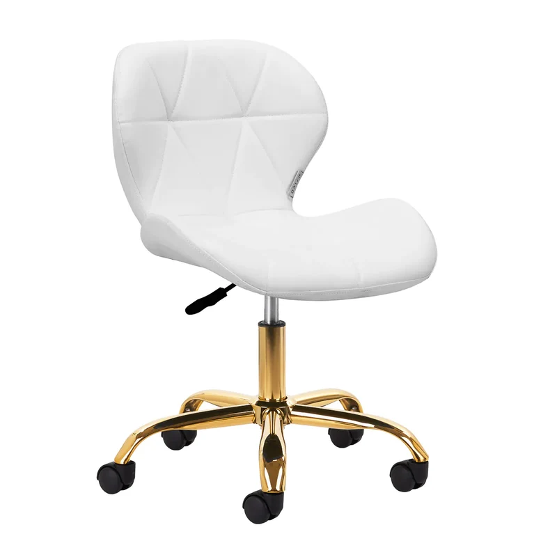 Sgabello Estetico Professionale con Schienale Ergonomico e Ruote Girevoli | QS-06G (Bianco)