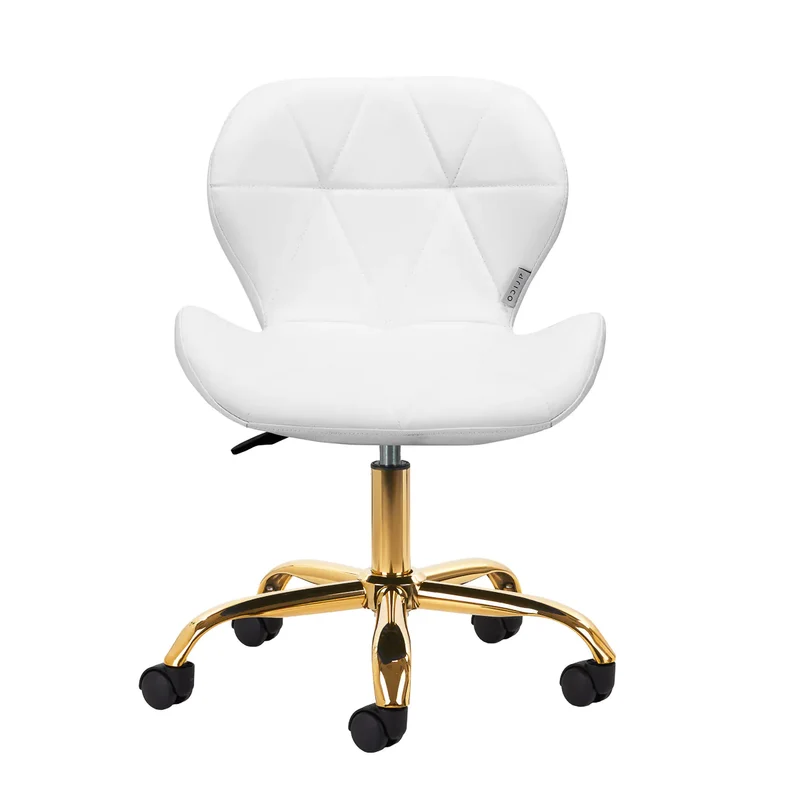 Sgabello Estetico Professionale con Schienale Ergonomico e Ruote Girevoli | QS-06G (Bianco)