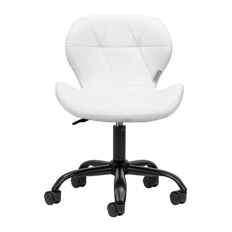 Sgabello Estetico Professionale con Schienale Ergonomico e Ruote Girevoli | QS-06B (Bianco)