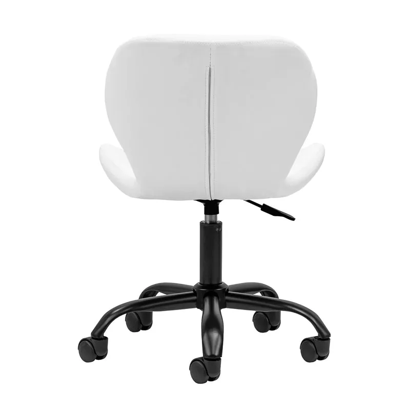 Sgabello Estetico Professionale con Schienale Ergonomico e Ruote Girevoli | QS-06B (Bianco)